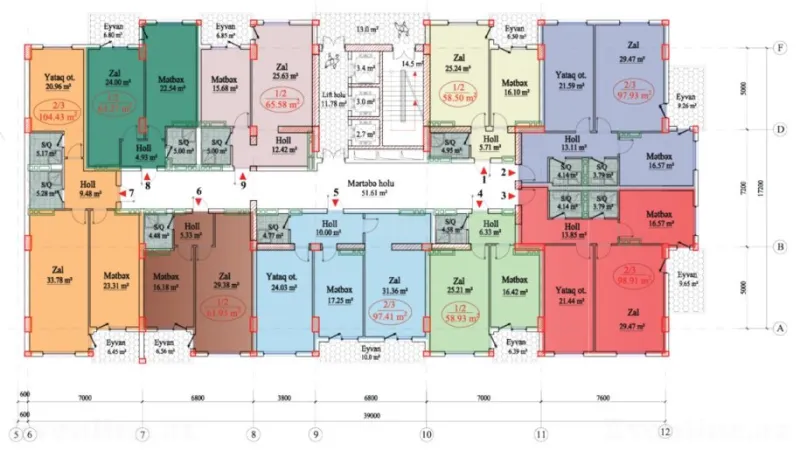 Satılır 2 otaqlı Mənzil Yeni tikili 97.4 m² Koroğlu m. - şəkil 5