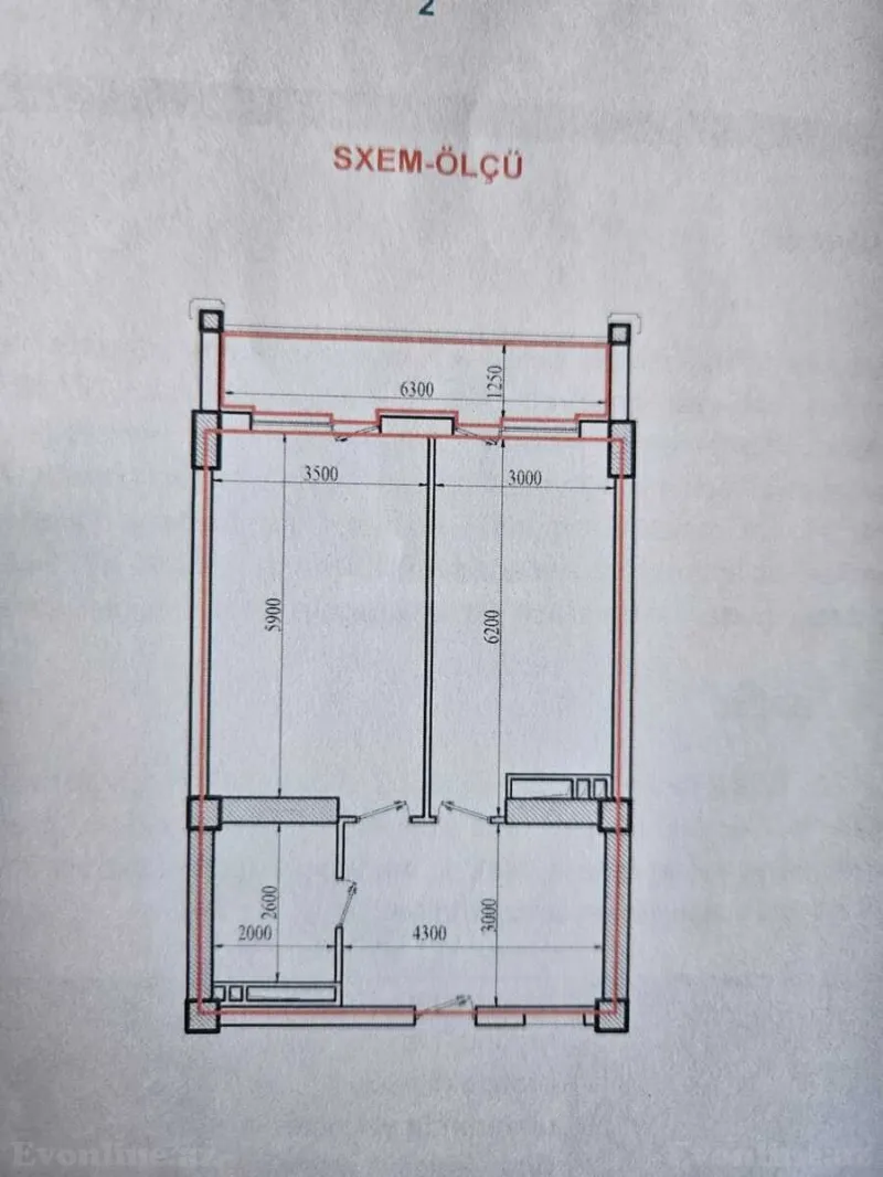 Satılır 2 otaqlı Mənzil Yeni tikili 71.5 m² Koroğlu m. - şəkil 2