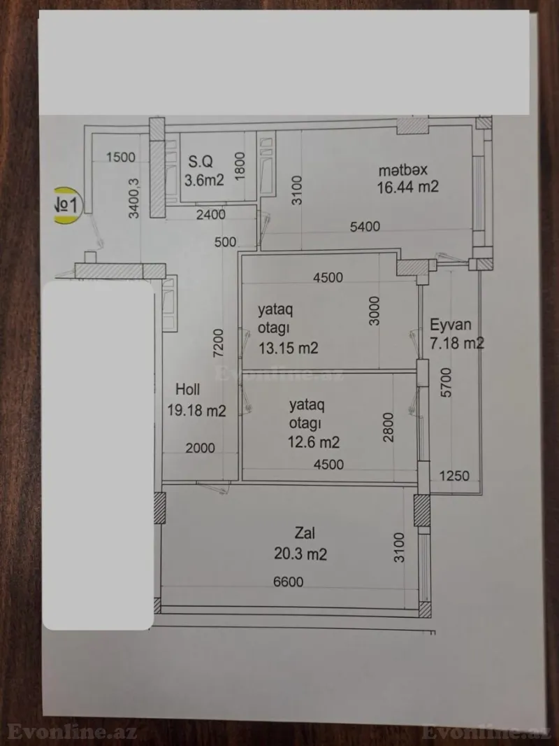 Satılır 3 otaqlı Mənzil Yeni tikili 109 m² 28 May m. - şəkil 2