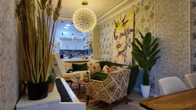 Satılır 2 otaqlı Mənzil Yeni tikili 58 m² Gənclik m. - şəkil 2