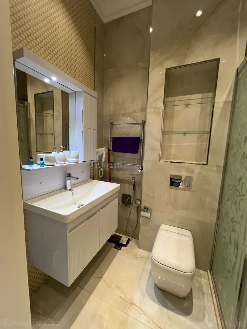 Kirayə verilir 2 otaqlı Mənzil Yeni tikili 82 m² Nəsimi r. - şəkil 13