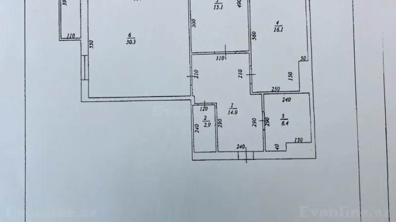 Satılır 2 otaqlı Mənzil Yeni tikili 110 m² 8-ci kilometr - şəkil 16