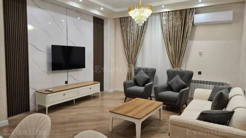 Kirayə verilir 3 otaqlı Mənzil Yeni tikili 135 m² Nərimanov r. - şəkil 3