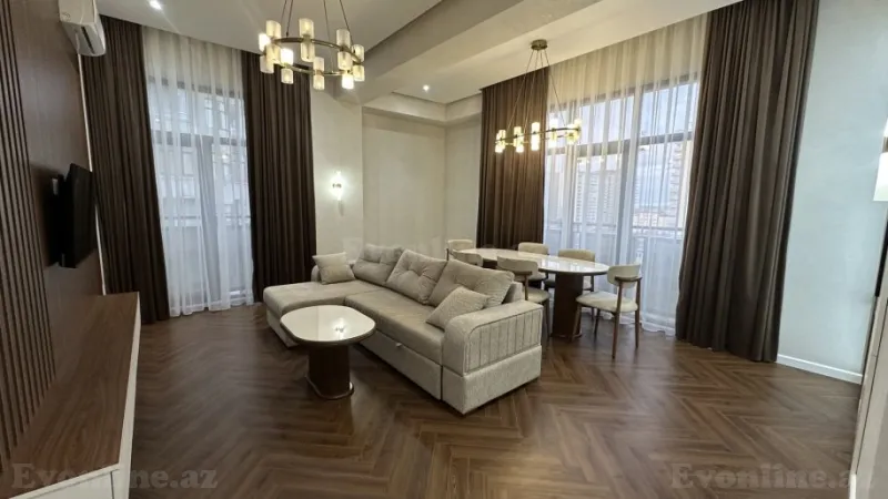 Kirayə verilir 3 otaqlı Mənzil Yeni tikili 125 m² Nəsimi r. - şəkil 2