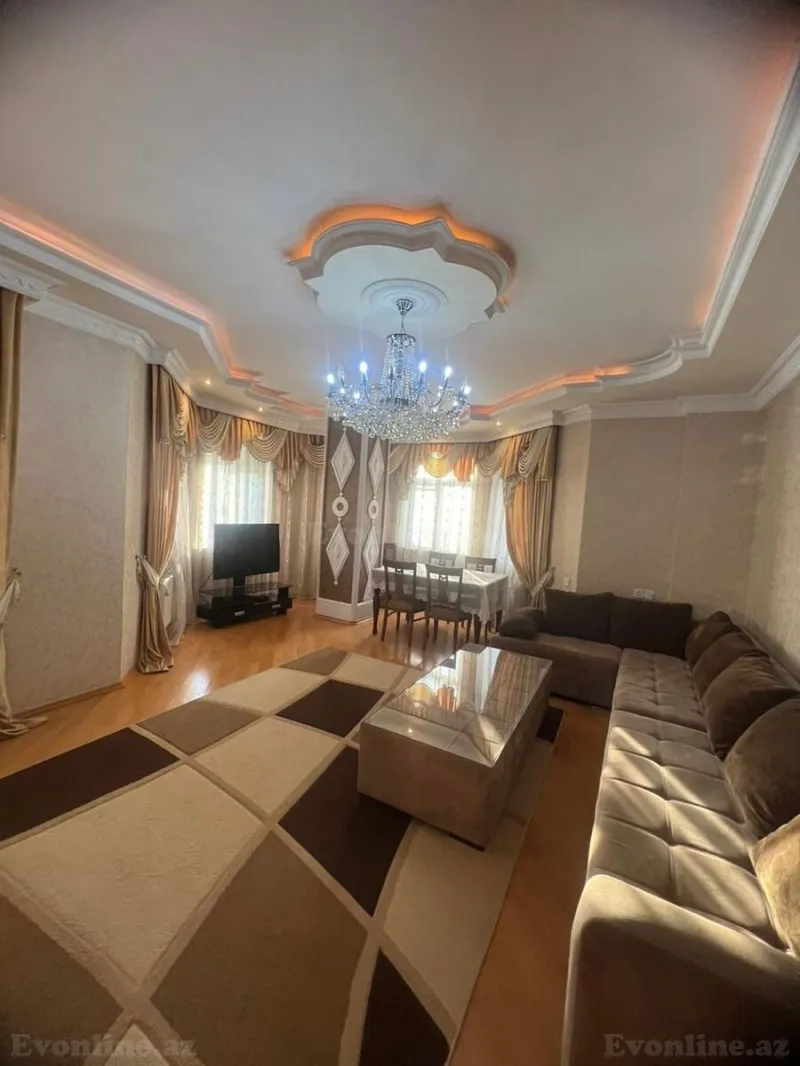 Kirayə verilir 3 otaqlı Mənzil Yeni tikili 135 m² Nərimanov r. - şəkil 3