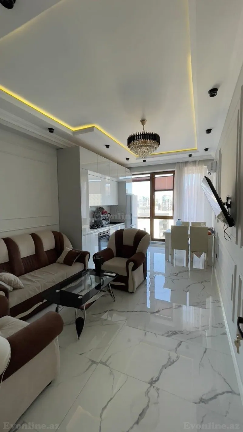 Kirayə verilir 3 otaqlı Mənzil Yeni tikili 72 m² Nəsimi r. - şəkil 2