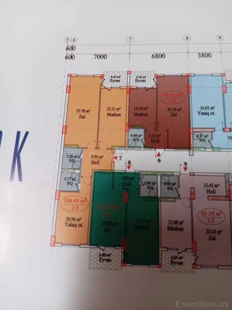 Satılır 1 otaqlı Mənzil Yeni tikili 63.2 m² Böyükşor - şəkil 11