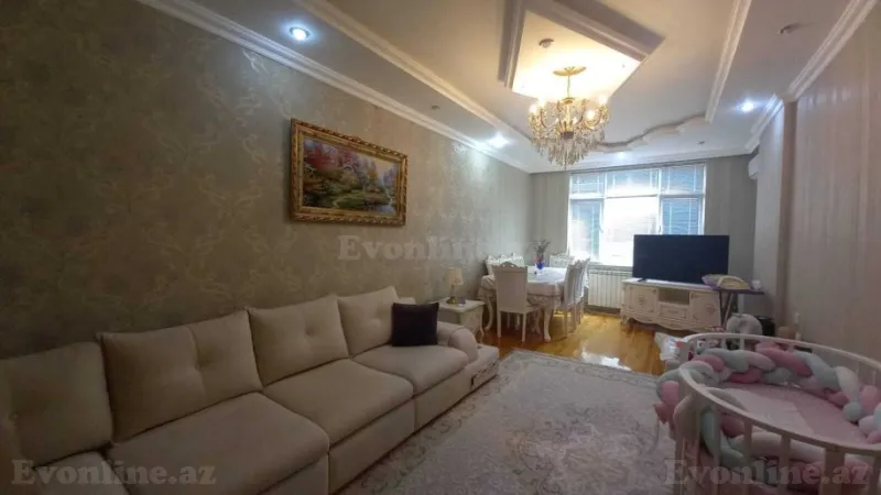 Satılır 2 otaqlı Mənzil Yeni tikili 91 m² Qara Qarayev m. - şəkil 2