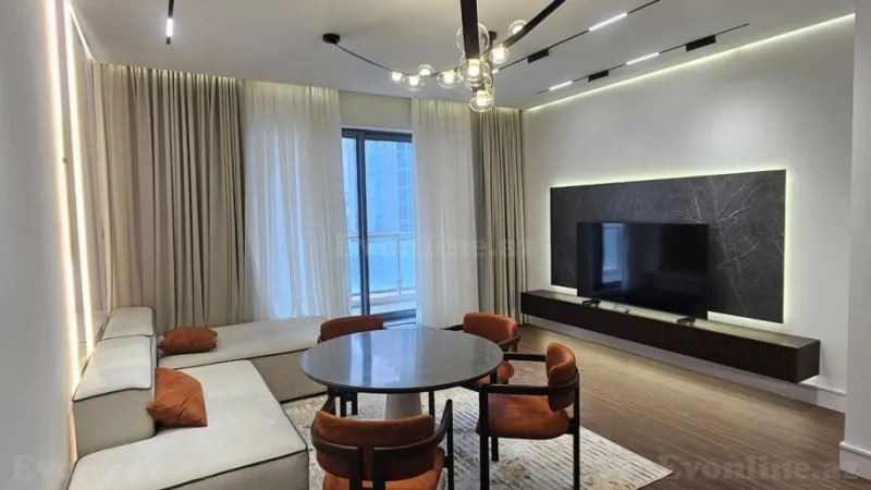 Kirayə verilir 2 otaqlı Mənzil Yeni tikili 100 m² Nəsimi r. - şəkil 2