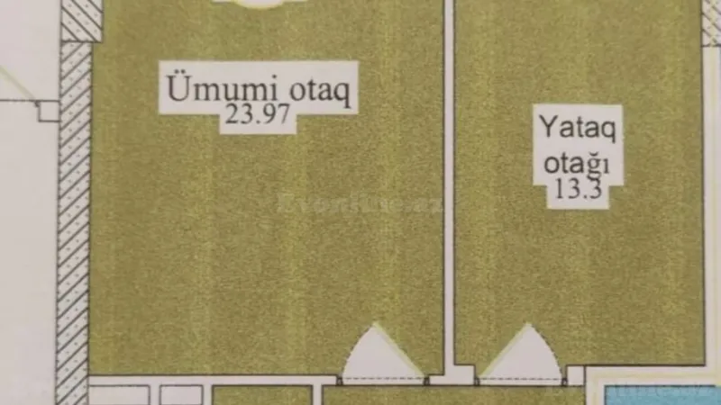 Satılır 2 otaqlı Mənzil Yeni tikili 55.4 m² Nərimanov r. - şəkil 2