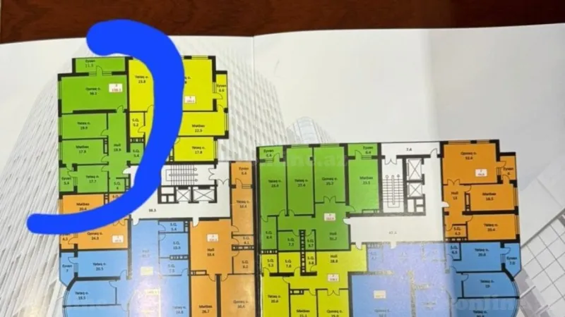 Satılır 3 otaqlı Mənzil Yeni tikili 138 m² Nərimanov r. - şəkil 5