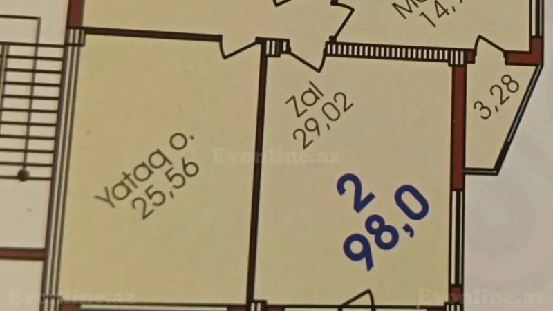 Satılır 2 otaqlı Mənzil Yeni tikili 98 m² Nizami m. - şəkil 7