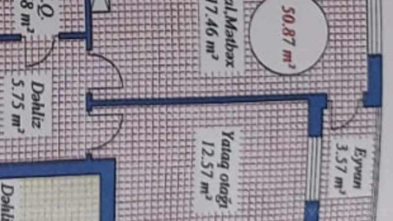 Satılır 1 otaqlı Mənzil Yeni tikili 51 m² Abşeron r. - şəkil 2