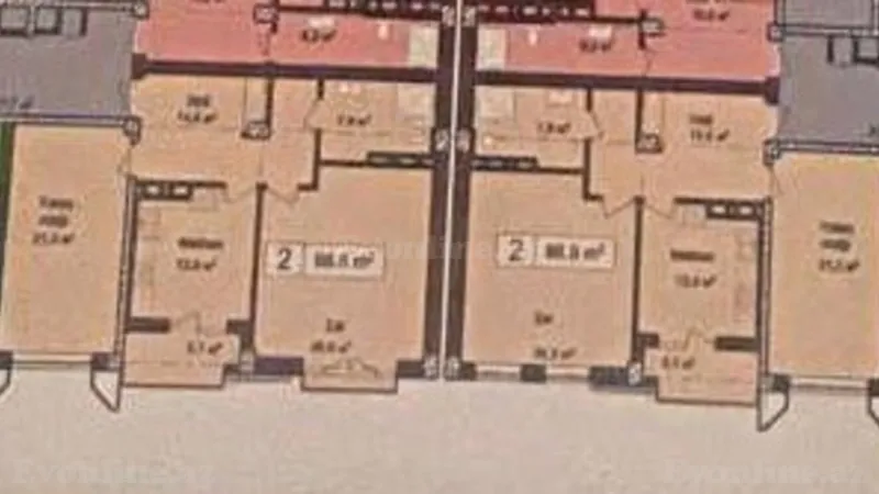 Satılır 2 otaqlı Mənzil Yeni tikili 87 m² Həzi Aslanov m. - şəkil 4