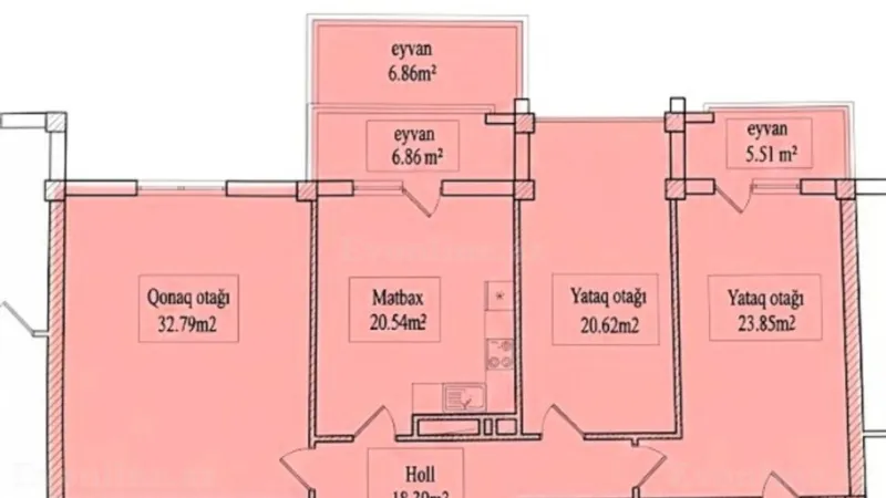 Satılır 3 otaqlı Mənzil Yeni tikili 144 m² Nəriman Nərimanov m. - şəkil 2