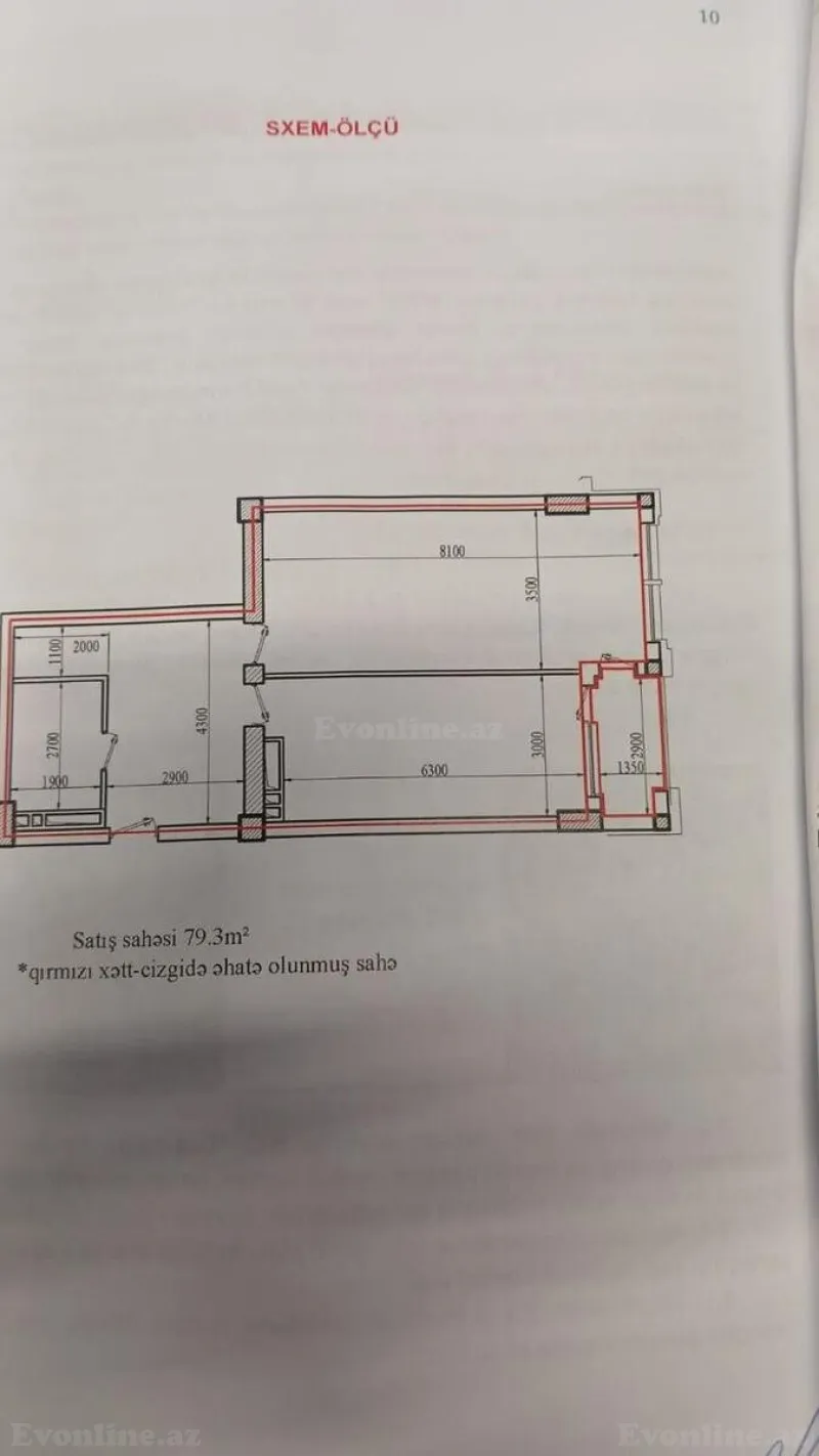 Satılır 2 otaqlı Mənzil Yeni tikili 79.3 m² Koroğlu m. - şəkil 2