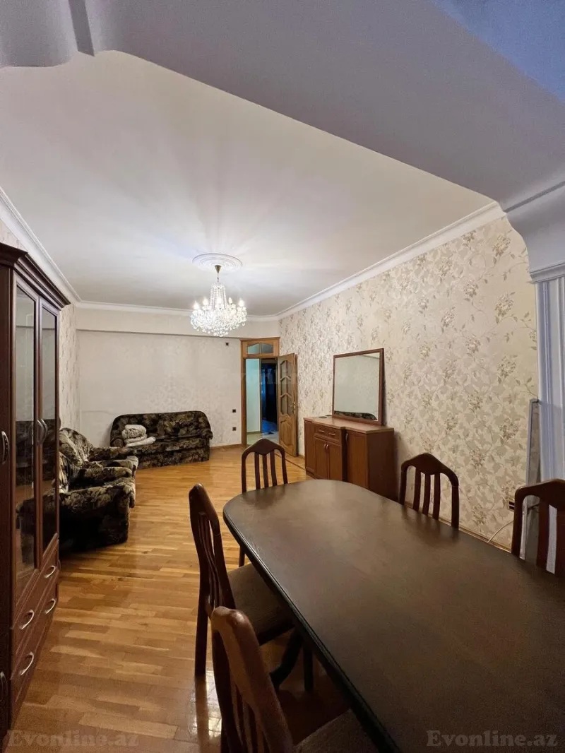 Kirayə verilir 3 otaqlı Mənzil Yeni tikili 120 m² Nərimanov r. - şəkil 3