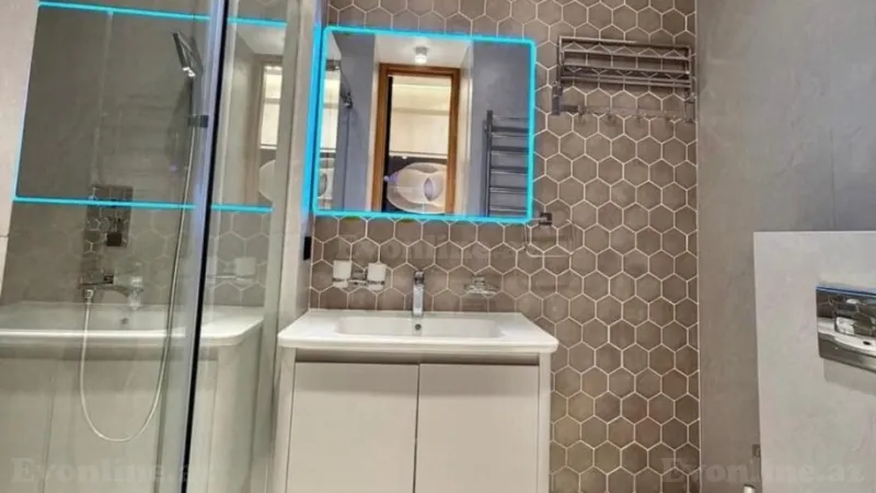 Kirayə verilir 2 otaqlı Mənzil Yeni tikili 70 m² Nəsimi r. - şəkil 7