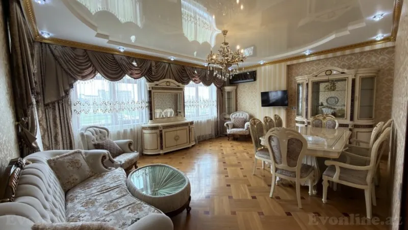 Kirayə verilir 3 otaqlı Mənzil Yeni tikili 150 m² Nərimanov r. - şəkil 2