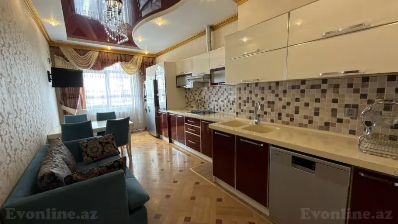 Kirayə verilir 3 otaqlı Mənzil Yeni tikili 150 m² Nərimanov r. - şəkil 3