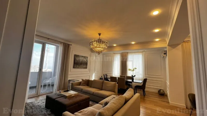 Satılır 3 otaqlı Mənzil Yeni tikili 130 m² Səbail r. - şəkil 4