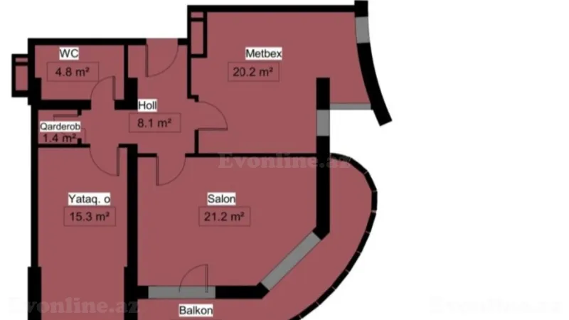 Satılır 2 otaqlı Mənzil Yeni tikili 100.6 m² Lökbatan - şəkil 2