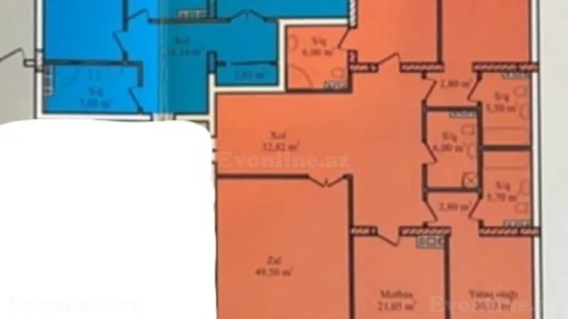 Satılır 2 otaqlı Mənzil Yeni tikili 108 m² Nizami m. - şəkil 7