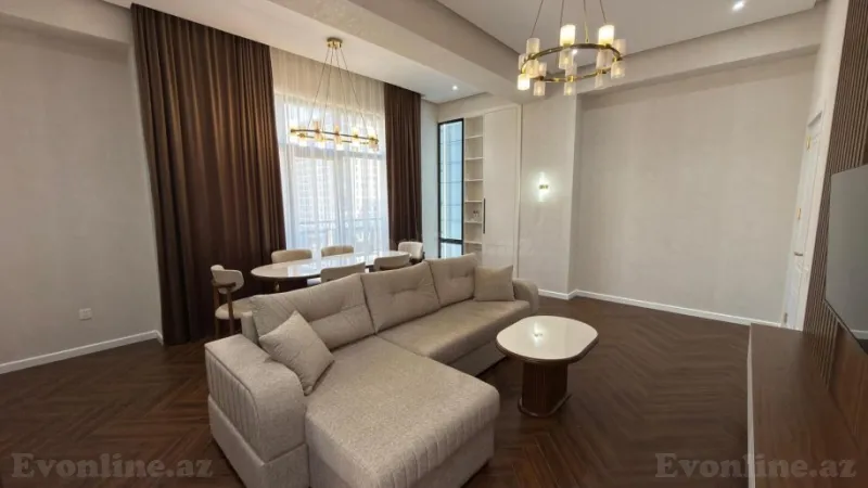 Kirayə verilir 3 otaqlı Mənzil Yeni tikili 125 m² Nəsimi r. - şəkil 3