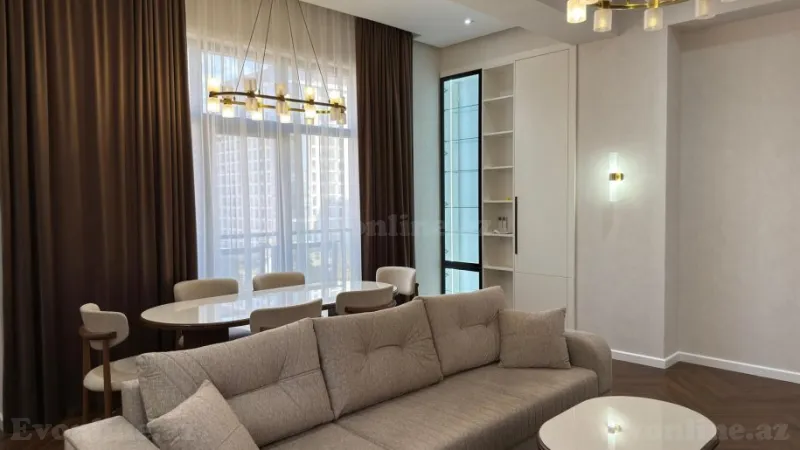 Kirayə verilir 3 otaqlı Mənzil Yeni tikili 125 m² Nəsimi r. - şəkil 6