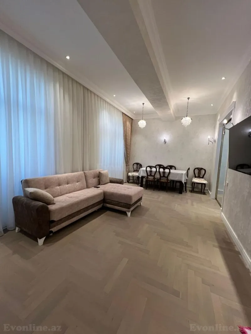 Kirayə verilir 2 otaqlı Mənzil Yeni tikili 93 m² Nəsimi r. - şəkil 3