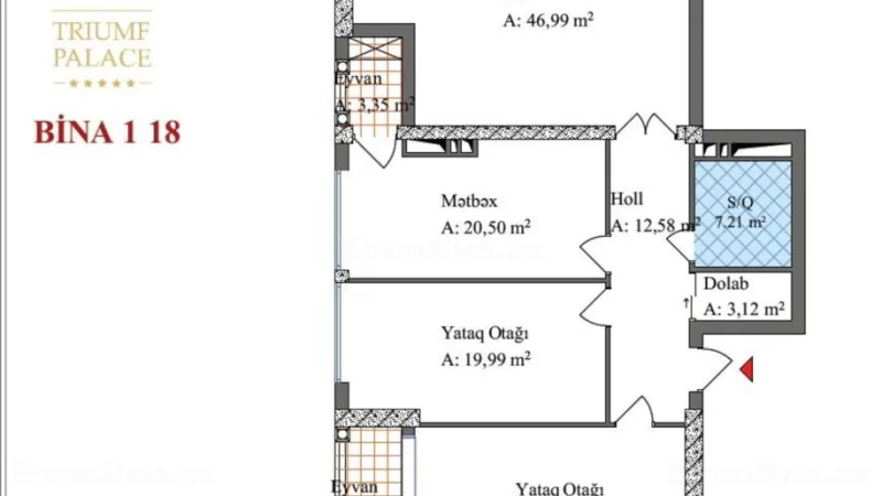 Satılır 3 otaqlı Mənzil Yeni tikili 147 m² 28 May m. - şəkil 8
