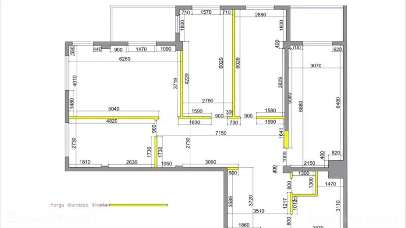 Satılır 4 otaqlı Mənzil Yeni tikili 162 m² Azadlıq prospekti m. - şəkil 3