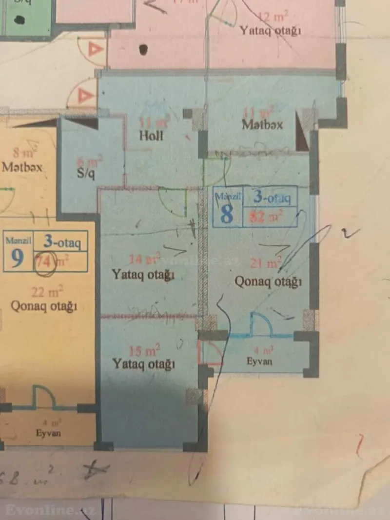 Satılır 2 otaqlı Mənzil Yeni tikili 82 m² Xətai m. - şəkil 6