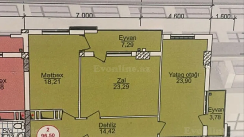 Satılır 3 otaqlı Mənzil Yeni tikili 97 m² 7-ci mikrorayon - şəkil 7