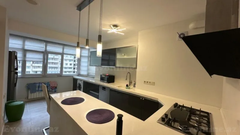 Kirayə verilir 2 otaqlı Mənzil Yeni tikili 75 m² Nərimanov r. - şəkil 3