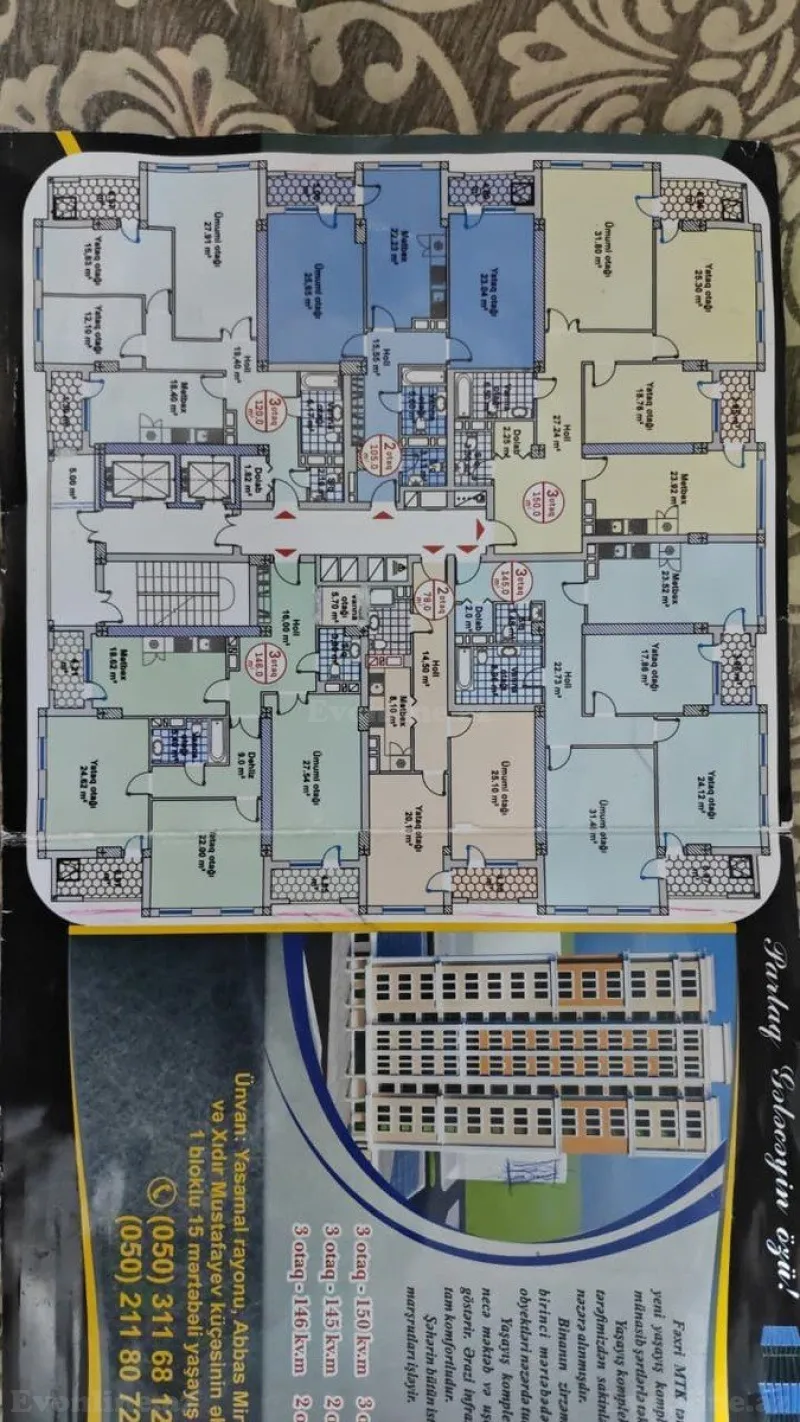 Satılır 2 otaqlı Mənzil Yeni tikili 105 m² Yasamal - şəkil 26