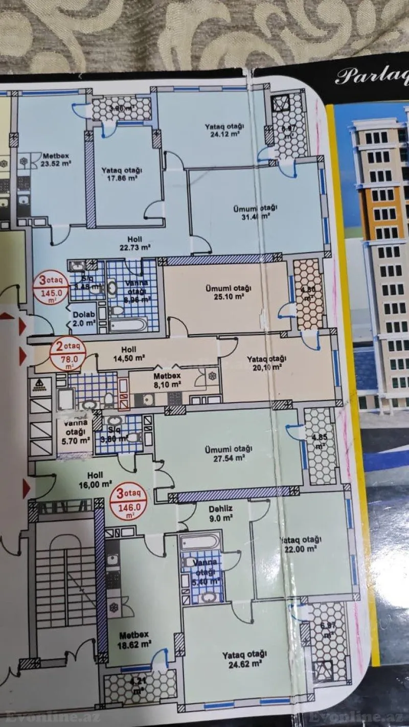 Satılır 3 otaqlı Mənzil Yeni tikili 120 m² Yasamal - şəkil 24