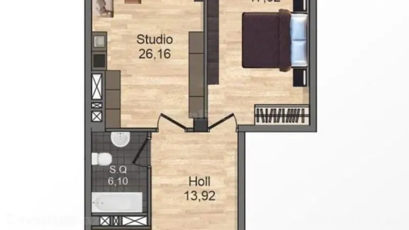 Satılır 2 otaqlı Mənzil Yeni tikili 80 m² Nərimanov r. - şəkil 4