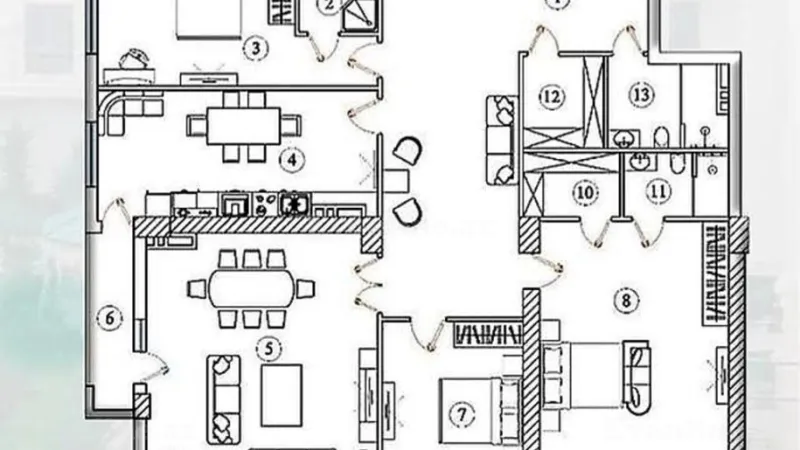 Satılır 5 otaqlı Mənzil Yeni tikili 219 m² Nəriman Nərimanov m. - şəkil 4