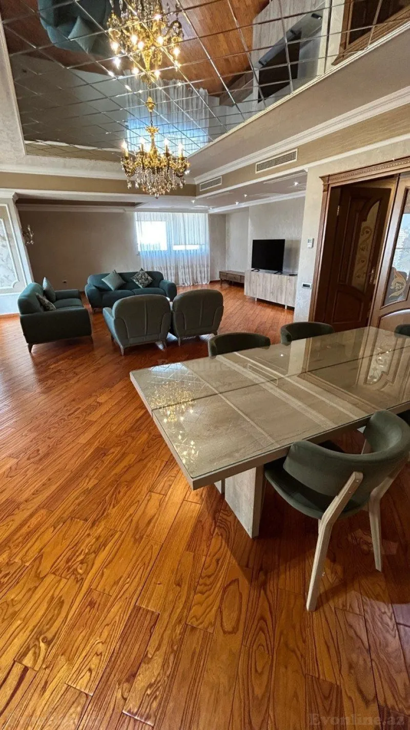 Kirayə verilir 5 otaqlı Mənzil Yeni tikili 320 m² Nəsimi r. - şəkil 6