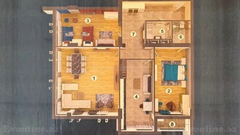 Satılır 3 otaqlı Mənzil Yeni tikili 154 m² Nizami m. - şəkil 2