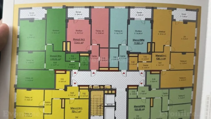 Satılır 3 otaqlı Mənzil Yeni tikili 125 m² İçərişəhər m. - şəkil 7