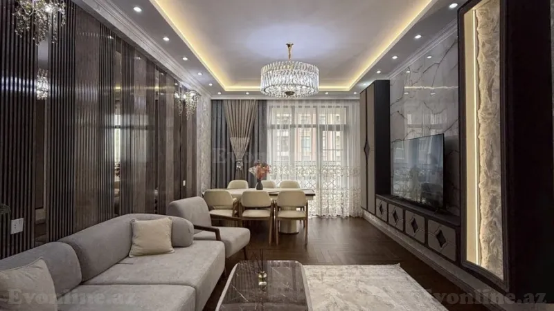 Satılır 3 otaqlı Mənzil Yeni tikili 127 m² Qara Qarayev m. - şəkil 2