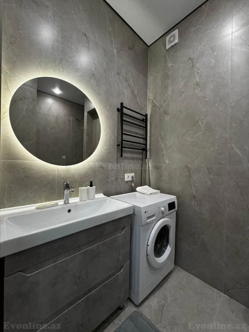 Kirayə verilir 2 otaqlı Mənzil Yeni tikili 65 m² Nəsimi r. - şəkil 8