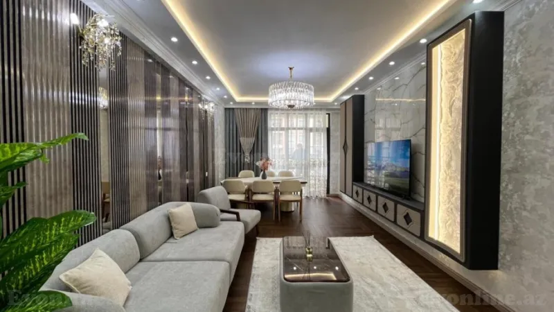 Satılır 3 otaqlı Mənzil Yeni tikili 129 m² Qara Qarayev m. - şəkil 2