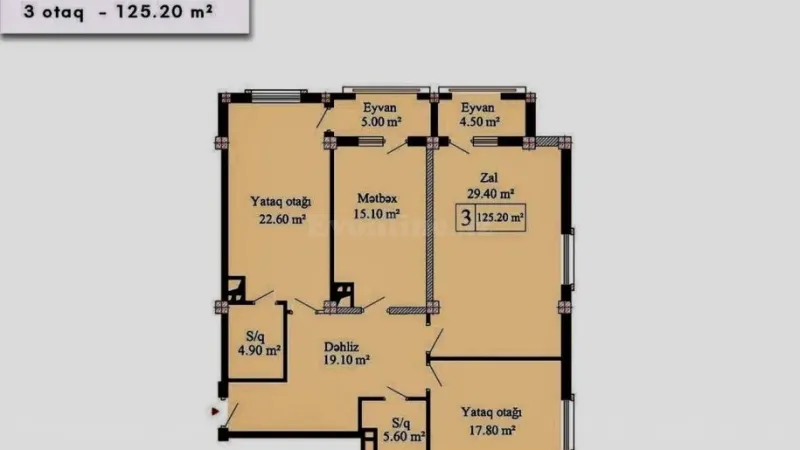 Satılır 3 otaqlı Mənzil Yeni tikili 126 m² Nərimanov r. - şəkil 7