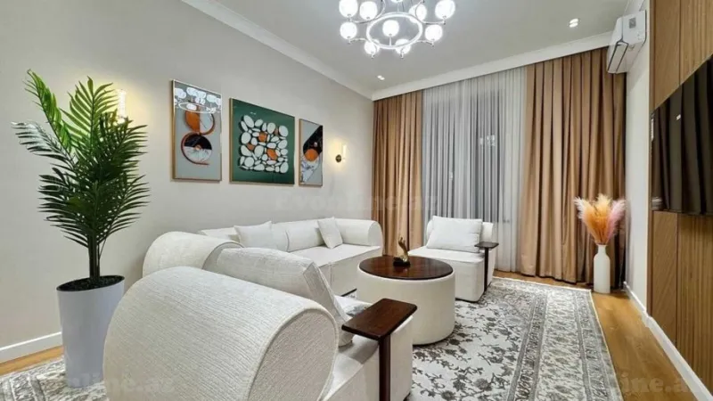 Kirayə verilir 2 otaqlı Mənzil Yeni tikili 70 m² Nərimanov r. - şəkil 2