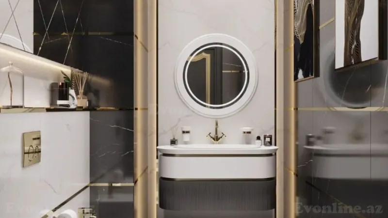 Kirayə verilir 2 otaqlı Mənzil Yeni tikili 125 m² Nəsimi r. - şəkil 9