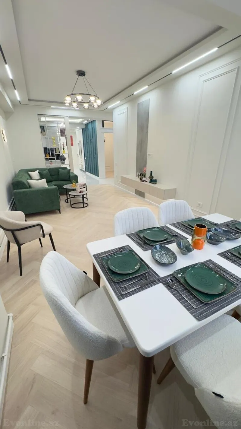 Satılır 3 otaqlı Mənzil Yeni tikili 90.3 m² 8 Noyabr m. - şəkil 2