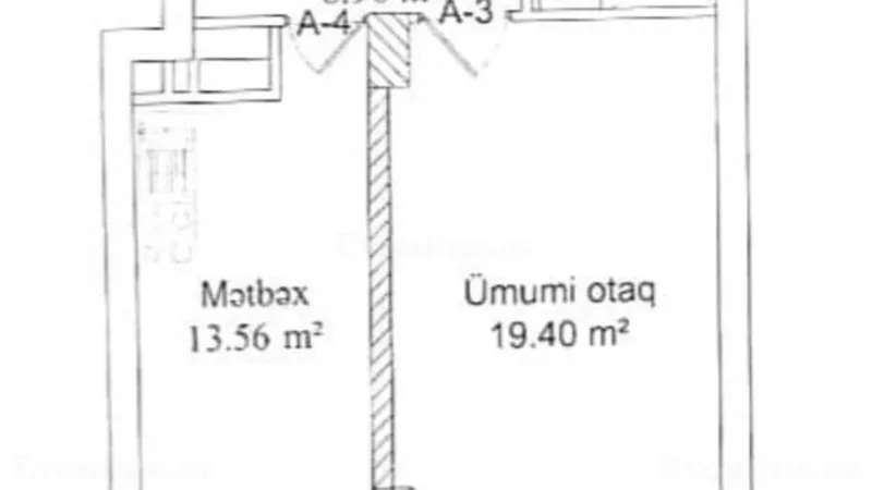 Satılır 2 otaqlı Mənzil Yeni tikili 50 m² Qara Qarayev m. - şəkil 4